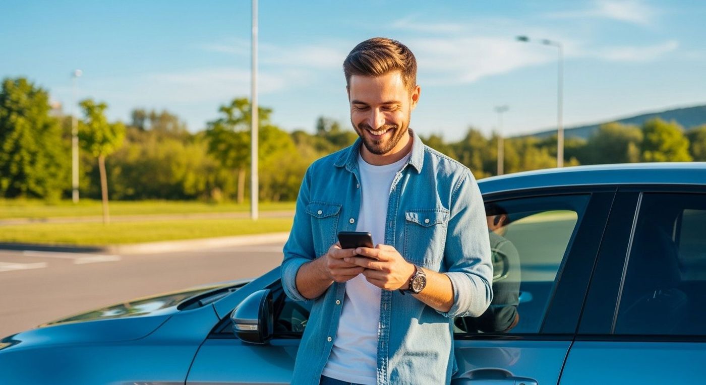 Anfahrt zum MAS MONTI: Person steigt aus dem Auto